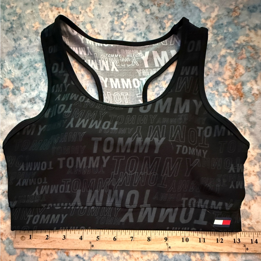 Tommy Hilfiger Sport Logo Print Racerback Bra M - Picture 5 of 6
